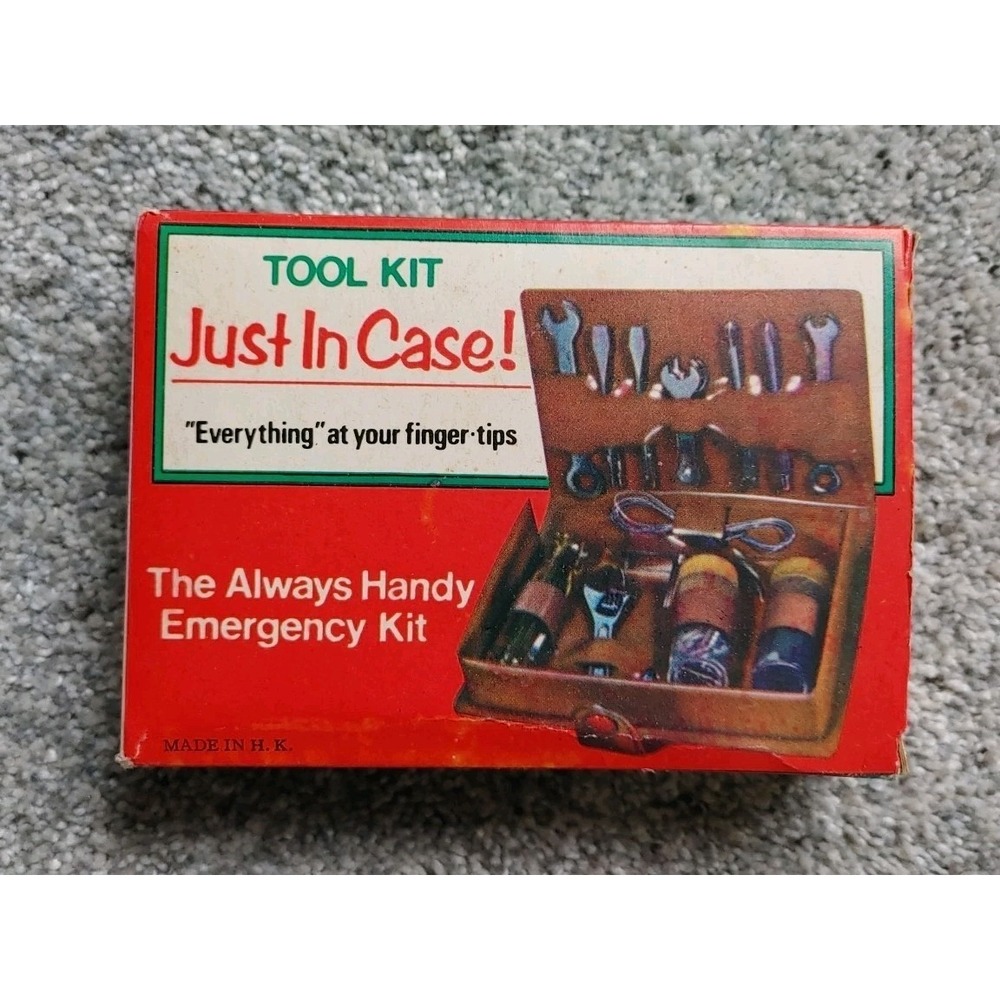 VTG "Just in Case" Portable Tool Kit Set 11 Pieces Plus Nails & Screws Emergency